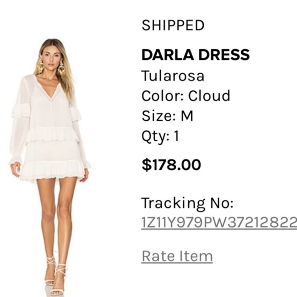 Tularosa Darla Ruffle Sheer Mini Dress Cloud Cream - Picture 3 of 9